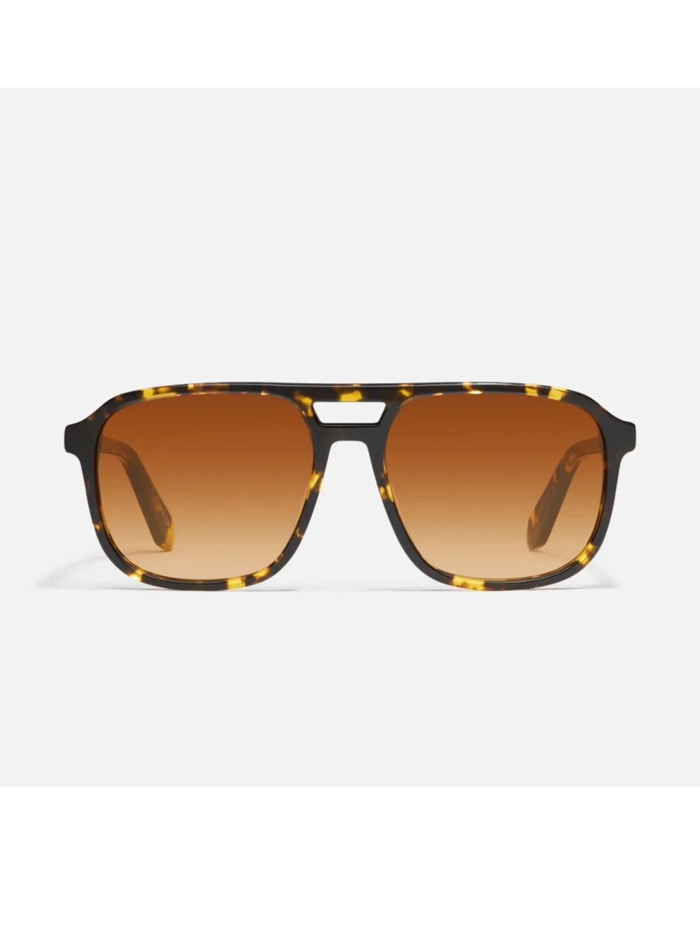 Quay On The Fly Shiny Yellow Tortoise Frame / Orange Lens Sunglasses NIB